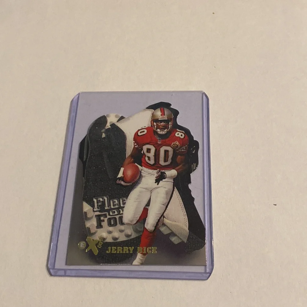 Jerry Rice HOF fleet of foot skybox 1997 Football Card Vintage Collectible